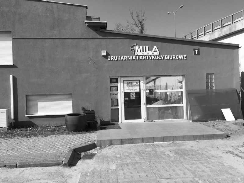 Siedziba firmy MILA Druki w Gdańsku ul. Grunwaldzka 209.